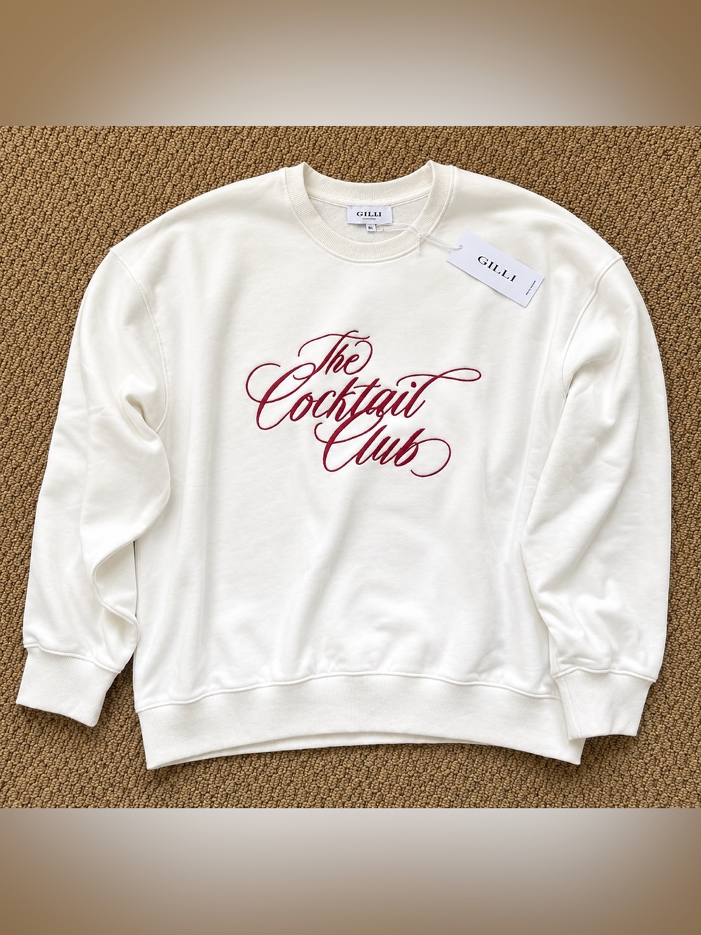 Embroidery white sweatshirt